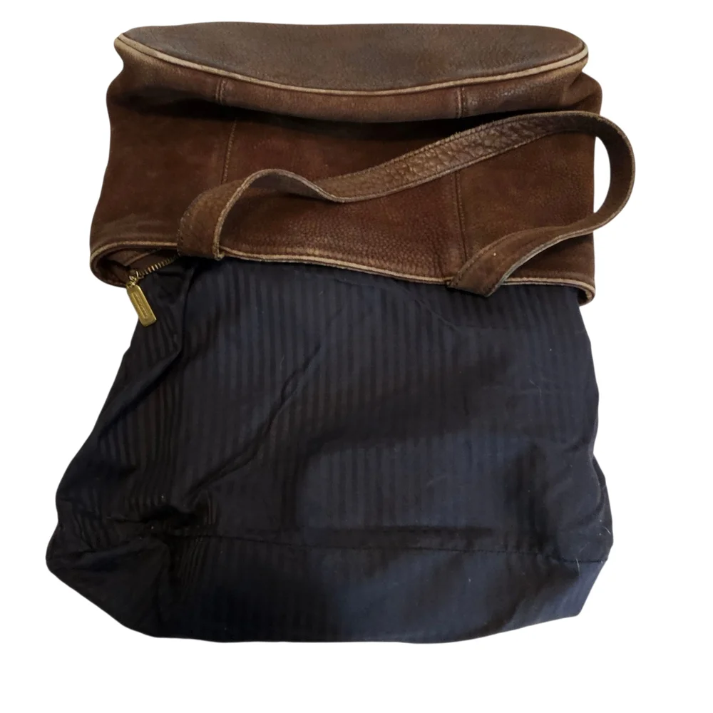 Vintage Coach Bag F5B-4942 Sonoma Tote Nubuck Leather Bag Brown - Picture 10 of 12